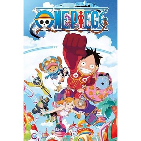 Poster - GB EYE - ONE PIECE - Egg Head - 91,5 x 61 cm - Carta lucida - Alta qualità