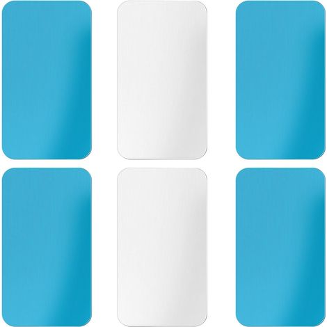 6pcs Bandes Adhésives Métalliques pour Éclairages Magnétiques sous les Armoires, Plaque Adhésive Métallique Bande Adhésive Magnétique sous les Armoires pour Lumières LED Magnétiques (1/5)