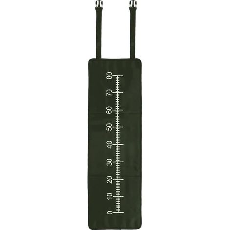Tapis de pêche à la carpe avec mètre ruban, pliable, tissu Oxford lavable antidérapant pour mesurer la carpe, la truite et autres poissons en plein air, vert, 98 x 30 cm (1/5)