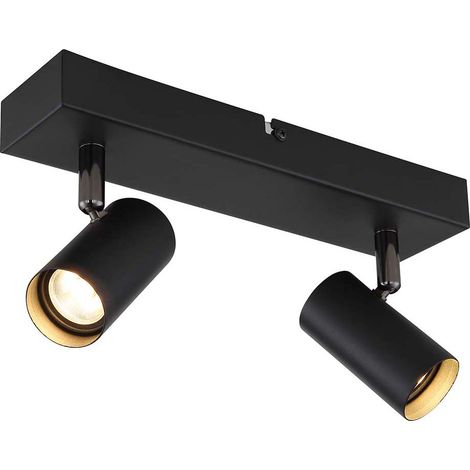 Deckenleuchte LED Deckenlampe Wohnzimmerlampe Metall schwarz schwenkbar L 26 cm