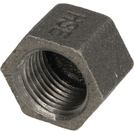 Raccord en fonte malléable noir capuchon 3/8’’ FF
