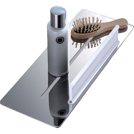BERNSTEIN - Étagère murale de Salle de bain douche et bain avec raclette de douche intégrée - DA603 - Chrome (1/3)