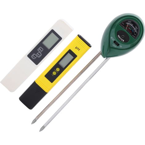Testeur de sol multifonctionnel 3 en 1 pour le jardinage : mesure de l’humidité et du pH du sol extérieur. (1/5)