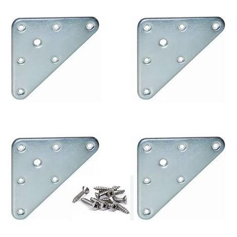LOT de 4 PLAQUES de MONTAGE pour PIEDS de MEUBLES avec FILETAGE M8 VIS FOURNIES