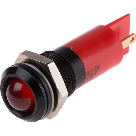 Voyant Rouge RS PRO, dia. 14.5mm, 110V c.a., IP40 ( Prix pour 1 )