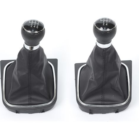 Suitable for Golf 5-speed, 5/6-speed gearshift lever, black gearshift lever head with red line and black cover, 5-speed set, one piece.--BIEMMEDUE (1/4)