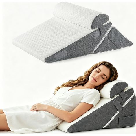Set mit 3 höhenverstellbaren orthopädischen Keilkissen (22,9 cm/30,5 cm) zur Linderung von Reflux, zur Unterstützung des Rückens und als Lesekissen für Bett und Sofa (1/5)