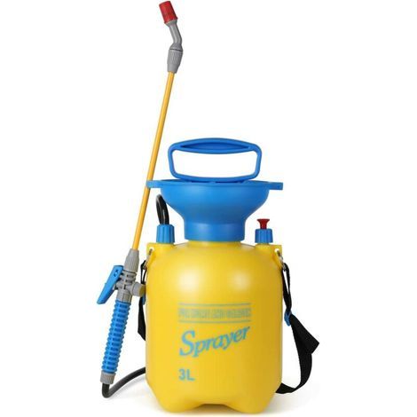 Pulverizador a presión, pulverizador de jardín con válvula de seguridad, asa de empuje cómoda, correa de transporte ajustable, pulverizador para jardinería, fertilización y limpieza (3 l) (1/5)