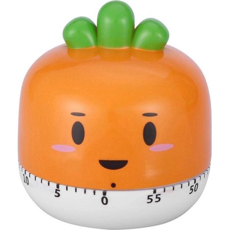 Timer meccanico da cucina - contatore manuale di verdure - 1 pezzo - arancione (1/5)