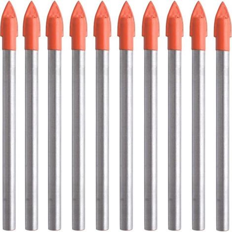 Jeu de 10 forets en pour carrelage marbre carbure tungstène 6 mm Acier Verre Céramique (1/5)