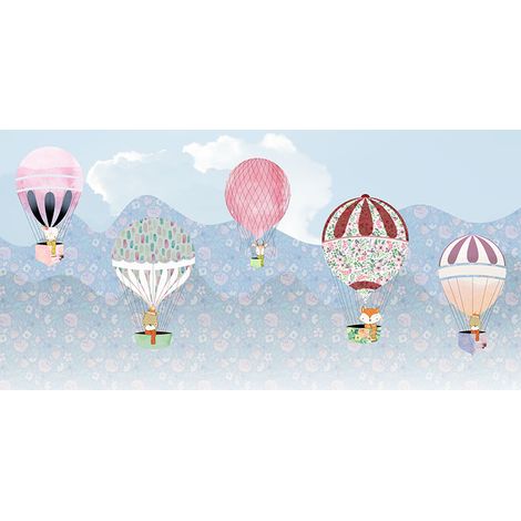 Papier peint panoramique enfant Happy Balloon (1/4)