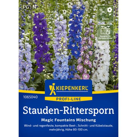 Kiepenkerl Profi-Line Blumensamen Stauden-Rittersporn Magic Fountains Mischung für ca. 35 Pflanzen