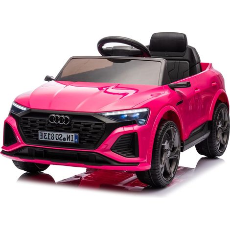 Macchina Elettrica per Bambini 12V Licenza Ufficiale Audi SQ8 E-Tron con Telecomando e Sedile Pelle Rosa (1/5)