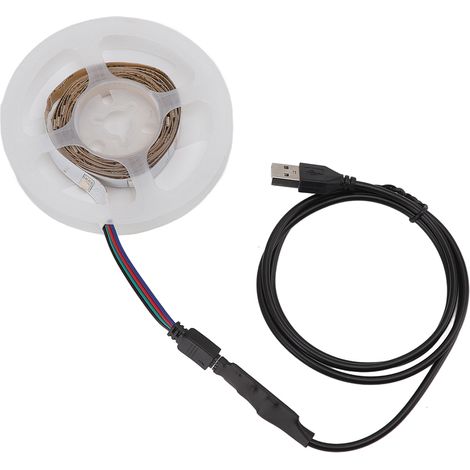 Ruban LED USB 5V RGB 5050 Multicolore 5m/16,4ft Contrôle par App Bluetooth pour Décoration Maison Chambre Fête (1/5)