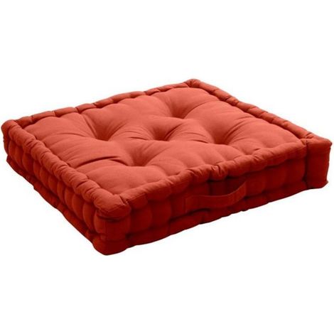 Coussin de sol uni 50 x 50 cm Panama terracotta