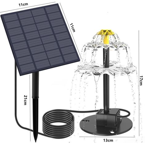 Fontaines à pompe solaire, fontaines de piscine, fontaines de rocaille et systèmes de circulation d'eau pour aquariums. (1/5)