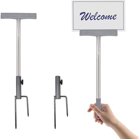 Signage Stakes for Signs, Yard Signs Support Garden Signs with Metal Stake Rod Stakes for Garden Yard Lawn (1/5)