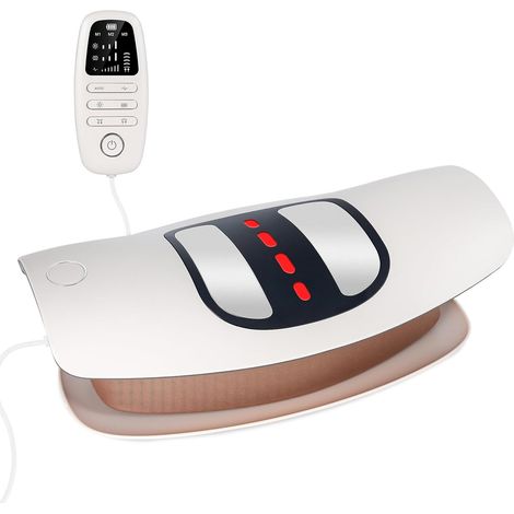 Appareil de massage lombaire chauffant électrique - Appareil de massage de traction lombaire oscillant à 26° - 3 niveaux de massage par vibration et chaleur (1/5)