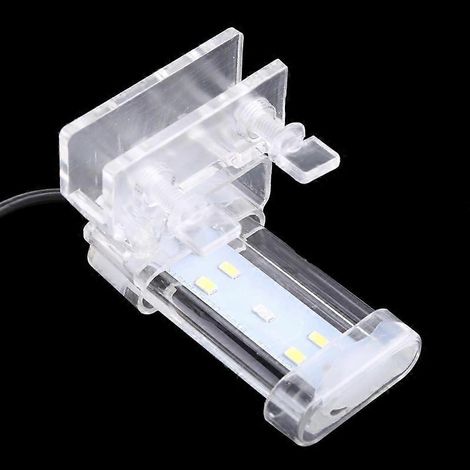 Lumière LED pour aquarium, lampe clip-on adaptée aux parois jusqu'à 0,49 pouces d'épaisseur, taille S-8cm, éclairage submersible pour réservoir poissons. (1/4)