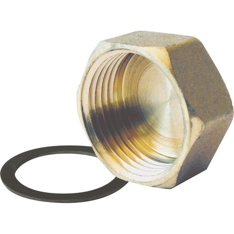 Somatherm For You – Bouchon de radiateur laiton 17x23 – Filetage plomberie 5/8" – Joint plat intégré – Auto-étanche pour installations 17/23