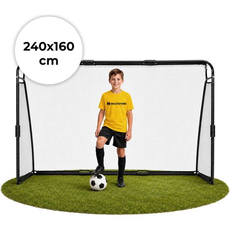 Porta da calcio con rete, 240x160 cm, telaio in acciaio (1/5)