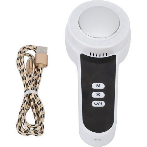 Rouleau de massage facial LED chaud-froid avec vibration, appareil de beauté ajustable, thérapie lumière chauffante et rafraîchissante, soin visage spa à domicile (1/5)
