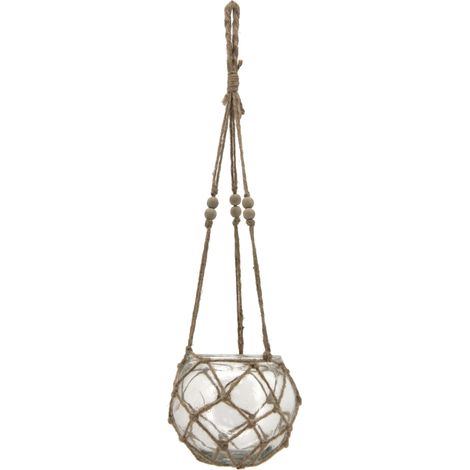 Macramé en verre et corde (1/4)