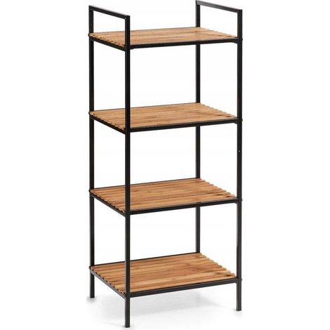 Zeller Estantería diseño moderno marrón cálido bambú 95 cm