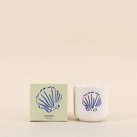 Bougie parfumée céramique 170g, boite cadeau coquillage (1/5)