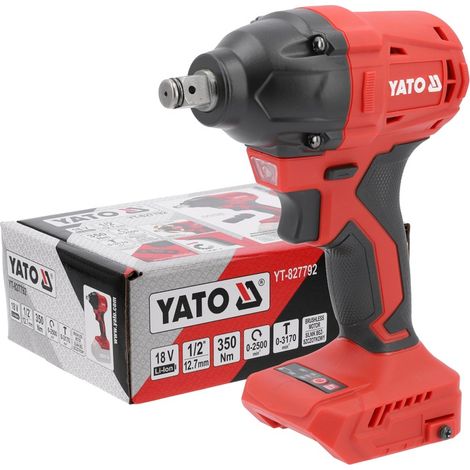Llave de impacto sin escobillas YATO de 1/2'', 18 V, 350 Nm.