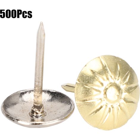 500 clous de tapissier en forme de chrysanthème, pour la décoration de canapés et de vêtements, à repasser, 11 x 16 mm (1/5)