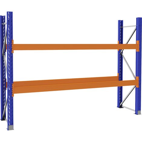 eurokraft pro, Rayonnage à palettes en acier, bleu/orange, h x