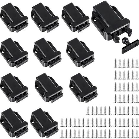 12 Chiusure a pressione per armadi, chiusure per ante di armadi con viti per ante di mobili per armadi, chiusure a pressione (1/5)