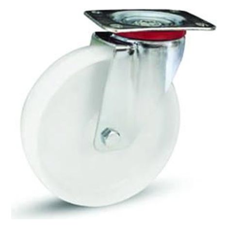 1 pz RUOTE INDUSTRIALI POLIAMMIDE C/PIASTRA GIREVOLE - ø mm.200x50 FER 407250