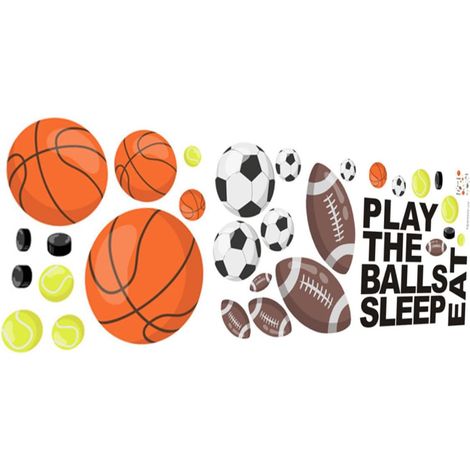 Stickers muraux football et basketball à faire soi même (1/5)