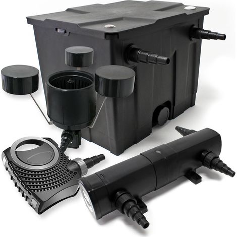Kit de filtración estanque Bio 12000L Clarificador UVC 36 W 80 W bomba Éco ecumeur