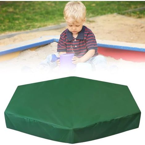 Housse hexagonale pour bac à sable (230 x 200 x 20 cm), en tissu Oxford imperméable avec cordon de serrage, idéale pour les bacs à sable, les jouets de plage et comme protection extérieure. Couleur : (1/5)