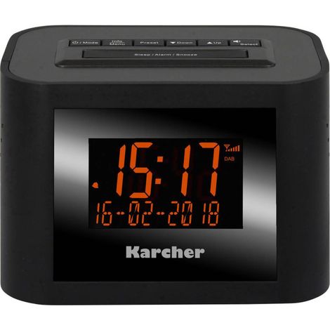 Karcher DAB 2420 Radio-réveil FM noir (1/4)
