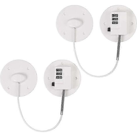 Stück Kühlschrankschlösser aus PVC mit Zahlenschloss, 235 mm / 9,3 Fuß langes PV-Kabel, starker 3M-Kleber, bohrfreie Kindersicherung für Schrankschubladen – fghj (1/4)