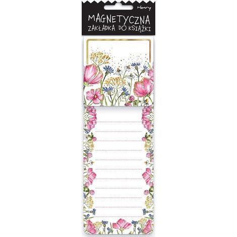 Segnalibro magnetico con fiori selvatici