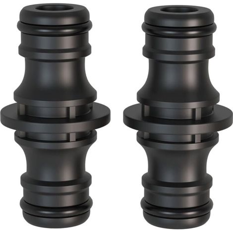 2 pièces Raccord rapide, 1/2 pouce double fiche Pièce de raccordement pour une connexion sûre des tuyaux, connexion de deux tuyaux pour la prolongation (1/4)