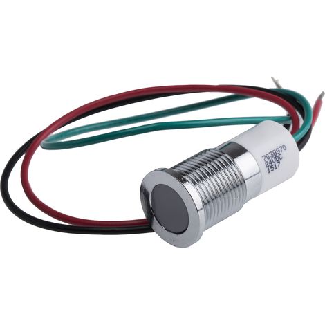 Voyant LED lumineux RS PRO, dia. 14mm, 24V c.c., IP67 ( Prix pour 1 ) (1/2)