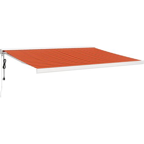 Maison Exclusive - Tenda Retrattile Arancione e Marrone 4,5x3m Tessuto e Alluminio