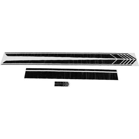 Autocollant Capot Voiture Imperméable Universel Porte Bas de Caisse Bande de Course Décoratif Carrosserie Noir (1/5)
