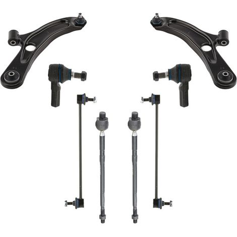 KIT BRACCIO OSCILLANTE 8 PEZZI COMPATIBILE CON SUZUKI SPLASH (EX) 1.2 (A5B412) / Kit Sospensione Completo OE/OEM / Bracci Oscillanti + Testine Sterzo / Sostituzione Diretta OEM