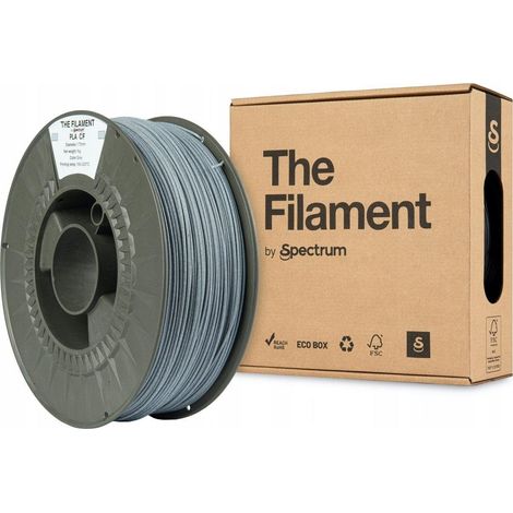 Filamento Spectrum PLA CF Grigio 1,75mm 1kg Carbonio