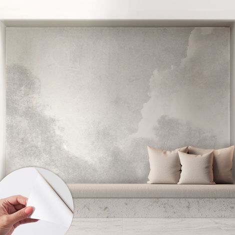 Papier peint adhésif autocollant pour salon chambre à coucher peint imprimé pour mur Nuages subtils 208x146 cm (1/5)