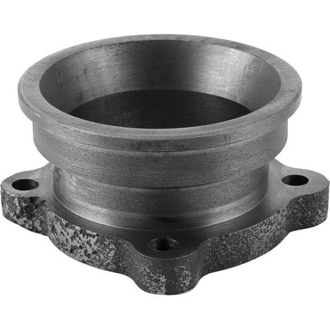 Jeffergarden ent bande en V Tuyau de descente turbo Conversion de fer Accessoire de voiture Connecteur de tuyau de serrage avec 4 trous de boulon pour 2.5in à 3in universel Adaptateur de bride d'échap
