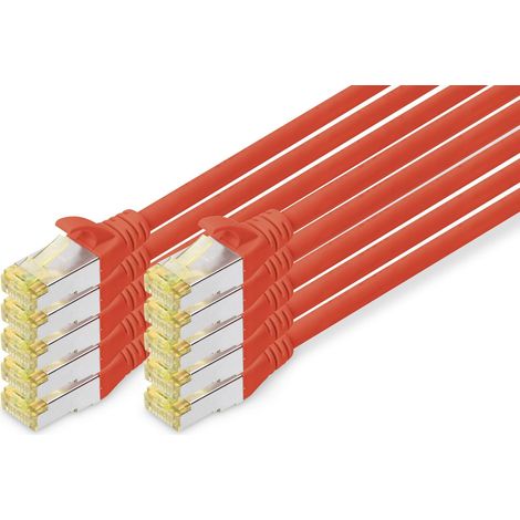 DIGITUS CAT 6A SFTP Patchkabel, 10 Stück, 2m, rot