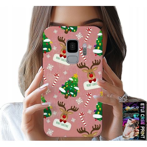 Custodia per Samsung Galaxy S9 - Motivo renne natalizie e albero di Natale (1/5)